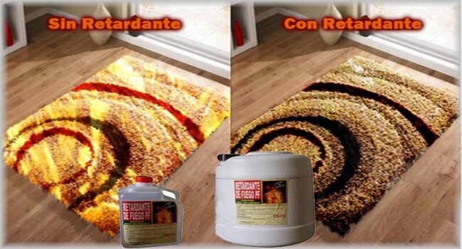 retardante de fuego para alfombra